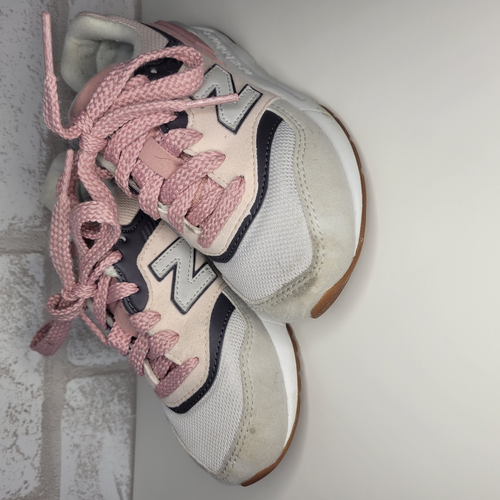 New Balance Kids' Pink and White Sneakers